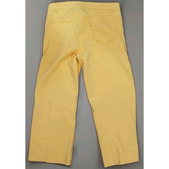 Skye’s The Limit Women 10 Yellow Wide Leg Crop Jeans Stretch Coastal Grandma Y2K - Picture 6 of 12